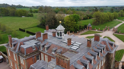 Birds eye view of the Cupola at Hanbury Hall